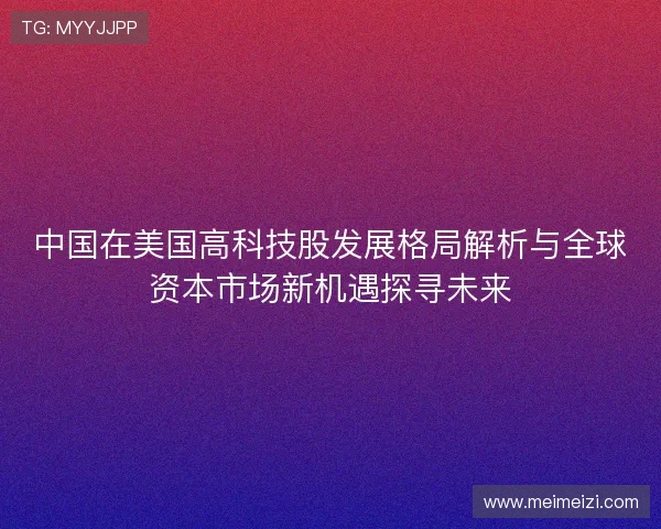 中国在美国高科技股发展格局解析与全球资本市场新机遇探寻未来